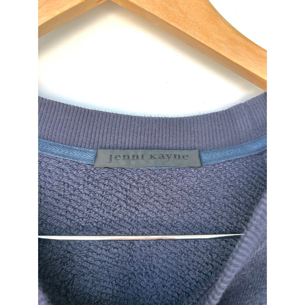 Jenni Kayne Saturday Sweatsuit Sweatshirt Joggers Pants Large Navy Blue Large - Picture 4 of 10